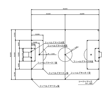 サッカーコート図面概要