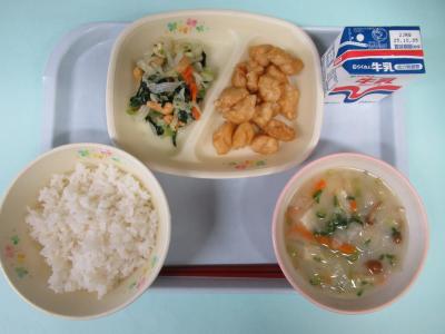 9月25日(木曜日)の給食