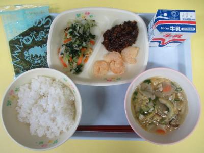 10月8日(水曜日)の給食