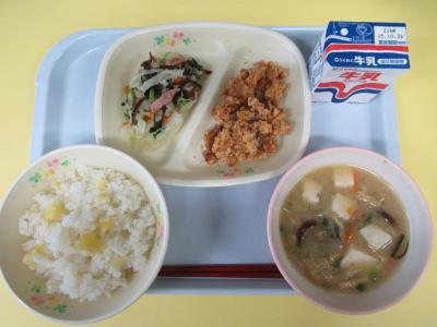 10月16日(木曜日)の給食