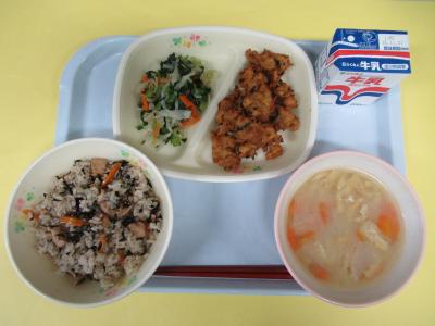 10月21日(火曜日)の給食