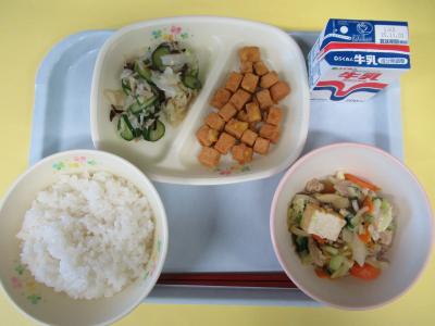 10月23日(木曜日)の給食