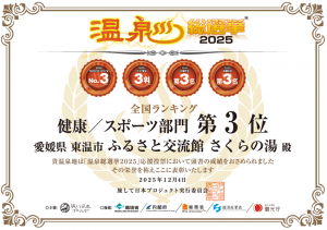 健康/スポーツ部門 全国第3位 賞状