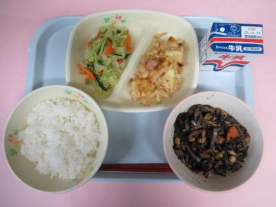 12月18日の給食写真