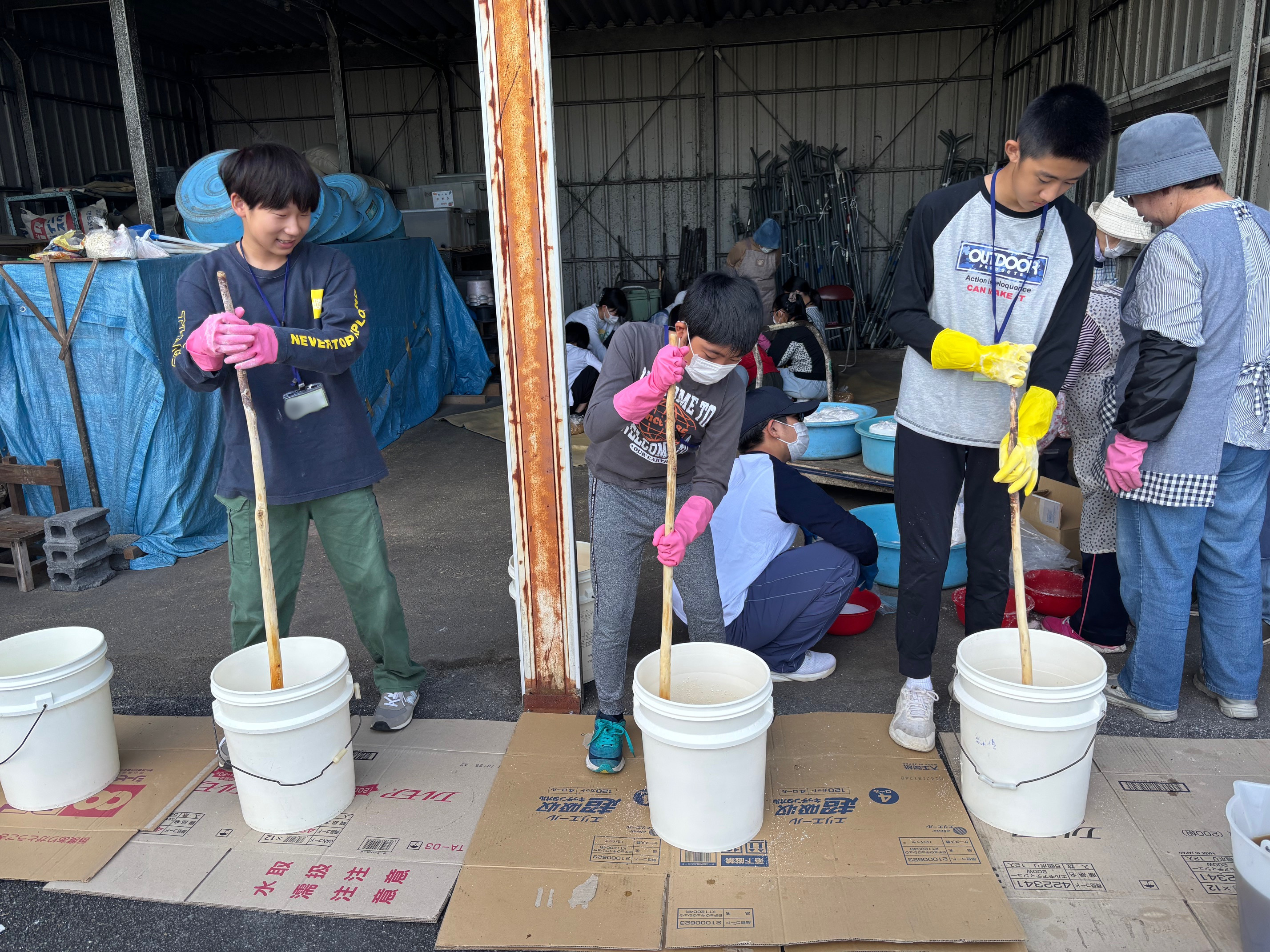 廃油石鹸づくり写真