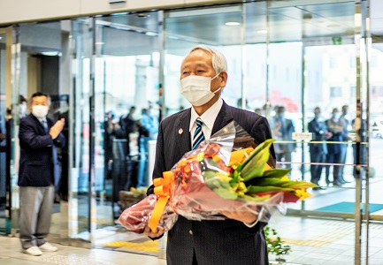 登庁セレモニーの写真