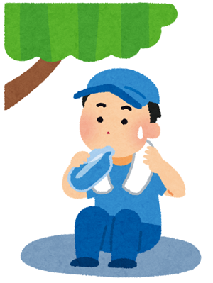 水を飲む人